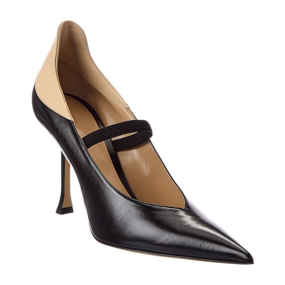 Fendi Nude Leather Pump, Black